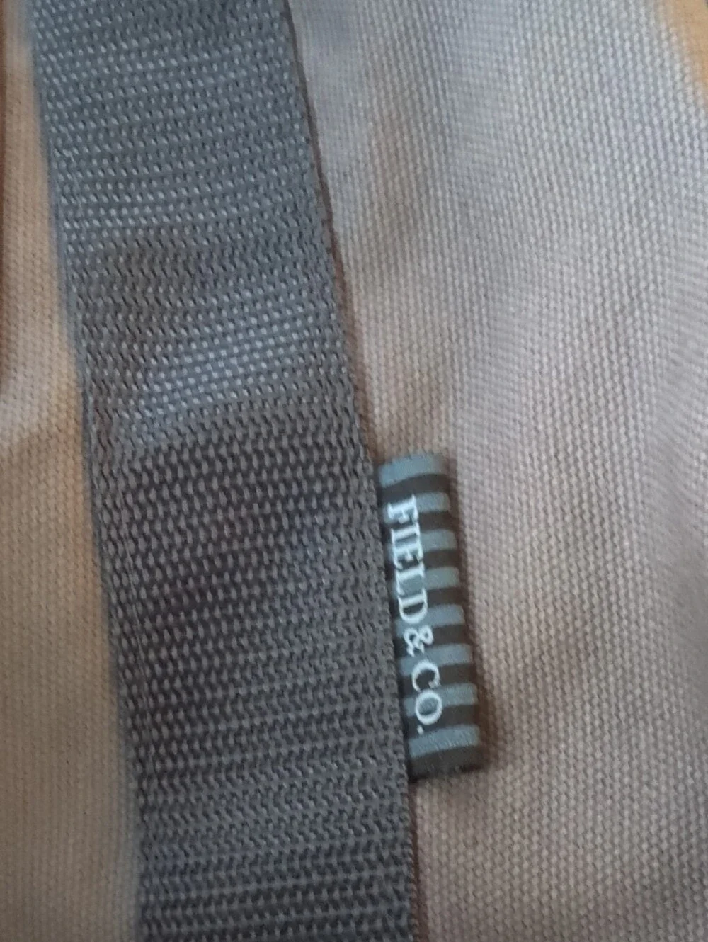 Brown Canvas & Vegan Leather Accent Duffel Bag